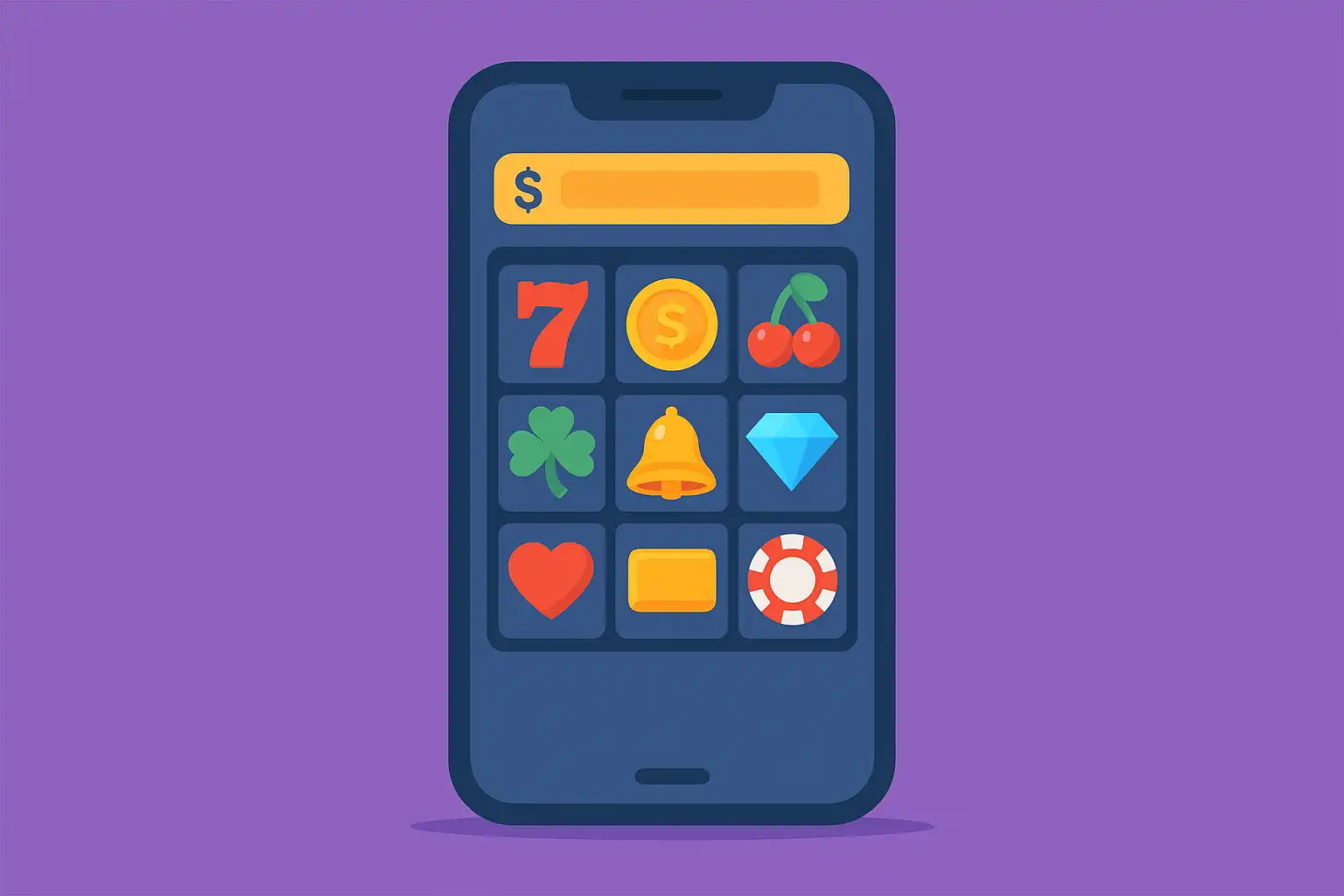 Smartphone displaying the Orbibet casino mobile app interface